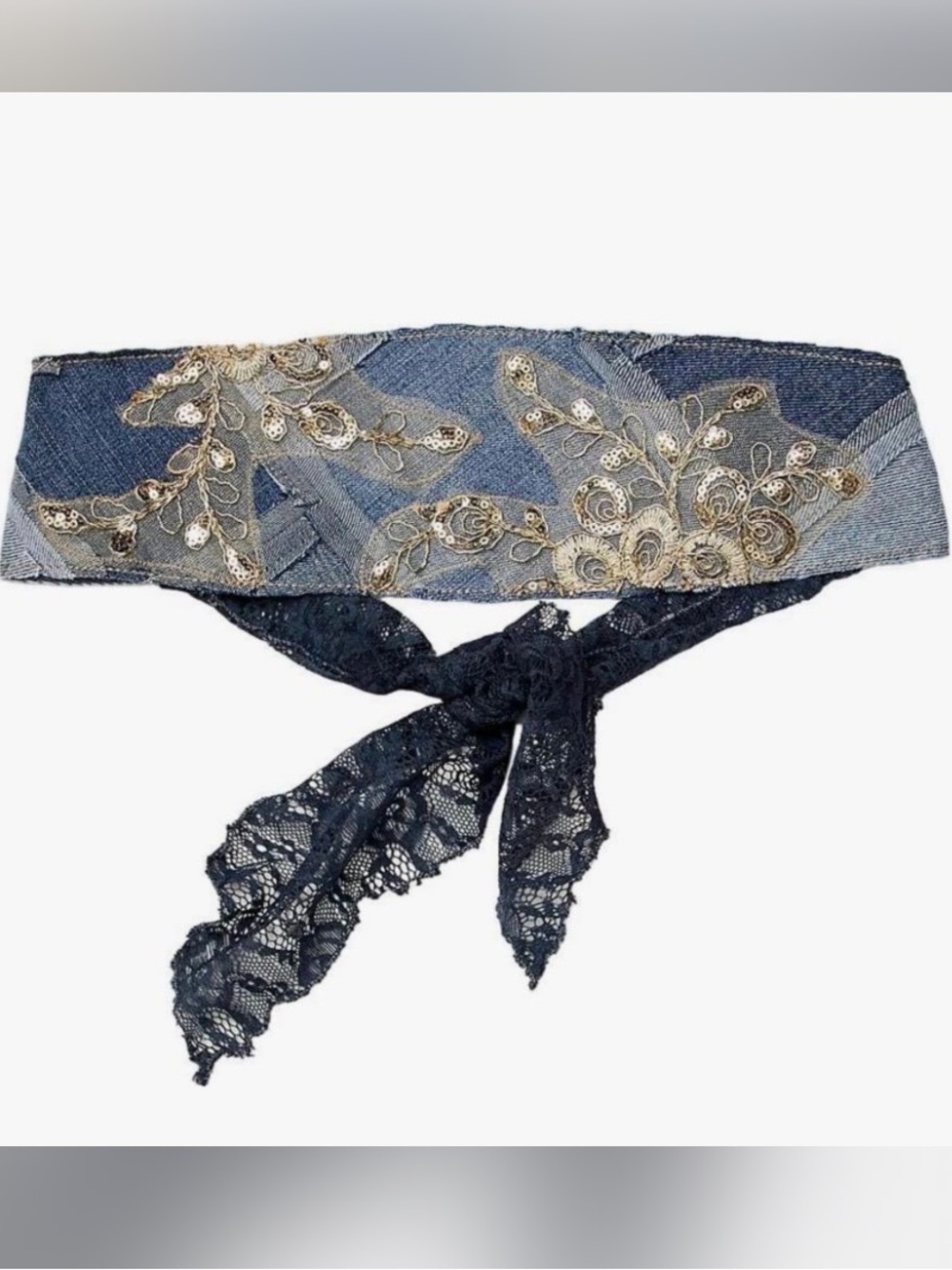 Free People x Curried Myrrh Denim
Patchwork Soft Headband NWOT